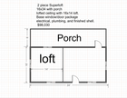 16 x 34 Lofted Log Cabin